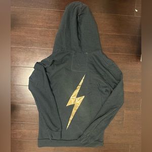 Great Condition Aviator Nation zip up hoodie with gold lightening detail